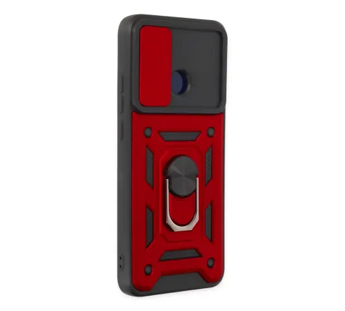 Xiaomi Redmi 10C Kılıf Pars Lens Yüzüklü Silikon - Kırmızı