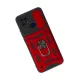 Xiaomi Redmi 10C Kılıf Pars Lens Yüzüklü Silikon - Kırmızı