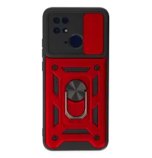 Xiaomi Redmi 10C Kılıf Pars Lens Yüzüklü Silikon - Kırmızı