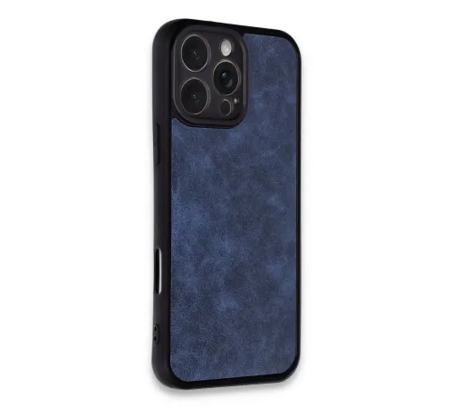 Apple iPhone 16 Pro Kılıf Aras Deri Kapak - Lacivert