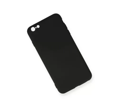 Apple iPhone 6 Plus Kılıf Nano içi Kadife Silikon - Siyah