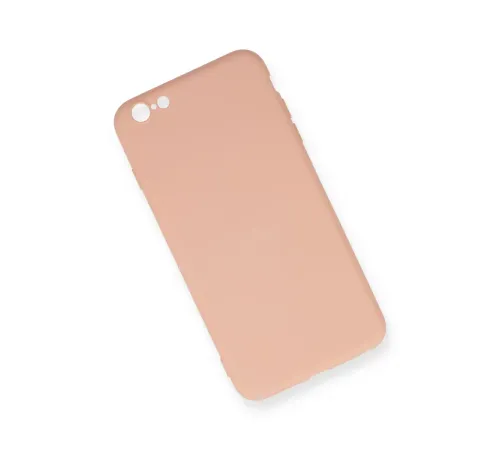 Apple iPhone 6 Plus Kılıf Nano içi Kadife Silikon - Pudra