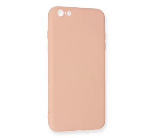 Apple iPhone 6 Plus Kılıf Nano içi Kadife Silikon - Pudra