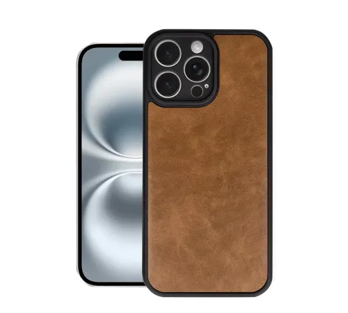 Apple iPhone 16 Pro Kılıf Aras Deri Kapak - Taba