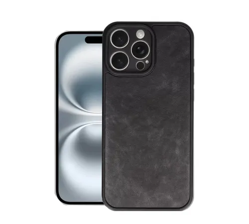 Apple iPhone 16 Pro Max Kılıf Aras Deri Kapak - Siyah