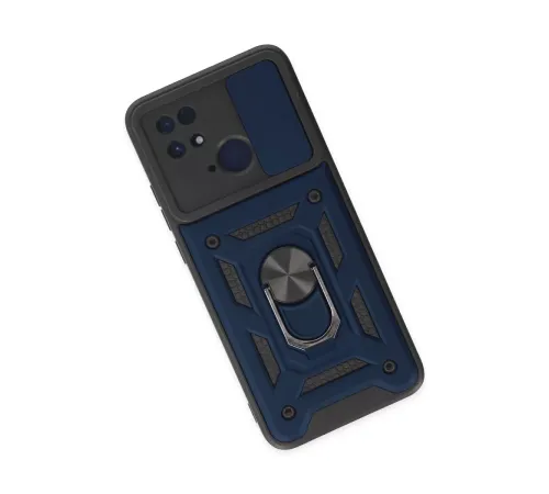 Xiaomi Redmi 10C Kılıf Pars Lens Yüzüklü Silikon - Lacivert