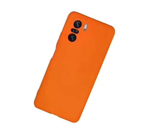 Xiaomi Poco F3 Kılıf Nano içi Kadife Silikon - Turuncu