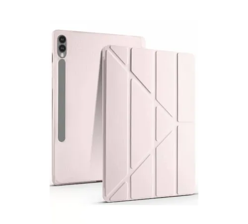 Samsung Galaxy X510 Tab S9 FE 11 Kılıf Kalemlikli Mars Tablet Kılıfı - Rose Gold