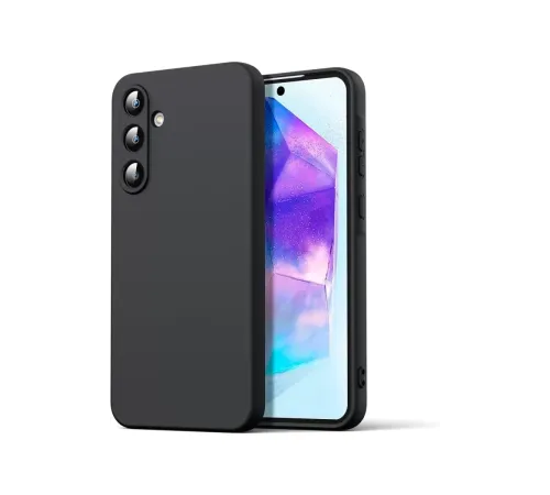 Samsung Galaxy A16 5G Kılıf Nano içi Kadife Silikon - Siyah