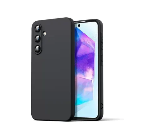 Samsung Galaxy A16 5G Kılıf Nano içi Kadife Silikon - Siyah