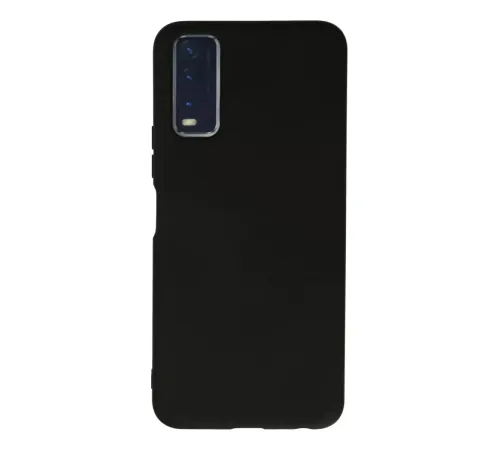 Vivo Y11S Kılıf Nano içi Kadife Silikon - Siyah