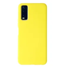 Vivo Y11S Kılıf Nano içi Kadife Silikon - Sarı