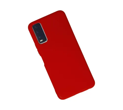 Vivo Y11S Kılıf Nano içi Kadife Silikon - Kırmızı