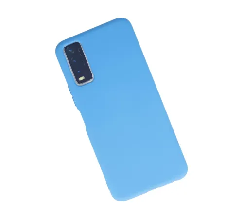 Vivo Y11S Kılıf Nano içi Kadife Silikon - Mavi
