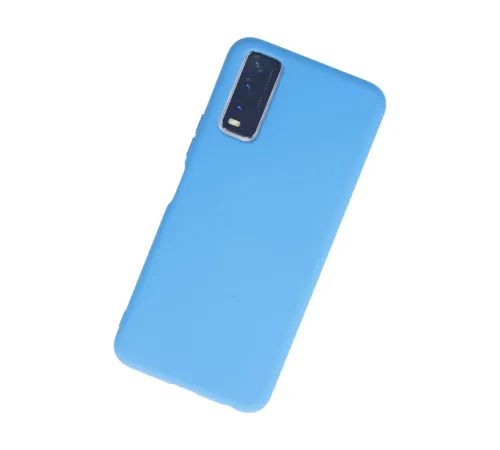 Vivo Y11S Kılıf Nano içi Kadife Silikon - Mavi