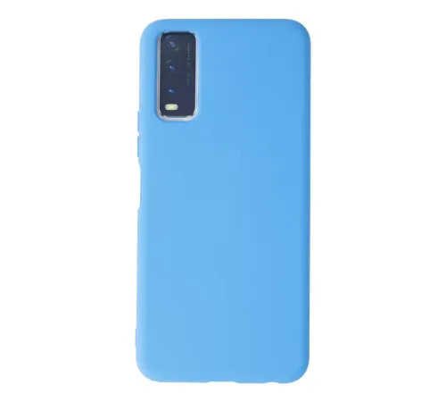 Vivo Y11S Kılıf Nano içi Kadife Silikon - Mavi