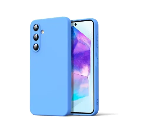 Samsung Galaxy A16 5G Kılıf Nano içi Kadife Silikon - Mavi