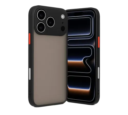 Apple iPhone 17 Pro Kılıf Montreal Silikon Kapak - Siyah