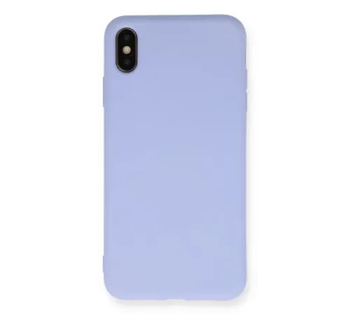 Apple iPhone X Kılıf Nano içi Kadife Silikon - Lila