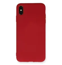 Apple iPhone X Kılıf Nano içi Kadife Silikon - Kırmızı