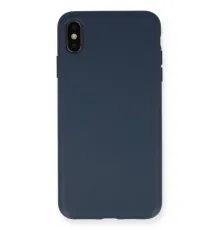 Apple iPhone XS Max Kılıf Nano içi Kadife Silikon - Lacivert