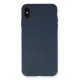 Apple iPhone XS Max Kılıf Nano içi Kadife Silikon - Lacivert