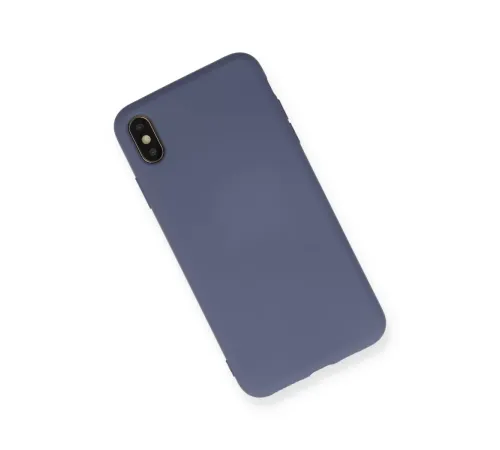 Apple iPhone XS Max Kılıf Nano içi Kadife Silikon - Gri
