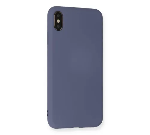 Apple iPhone XS Max Kılıf Nano içi Kadife Silikon - Gri