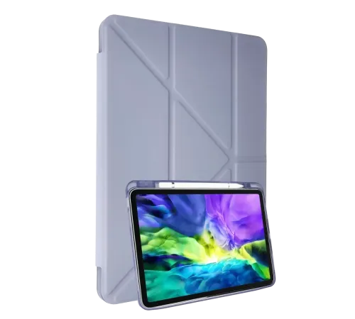 Apple iPad Air 4 10.9 Kılıf Kalemlikli Mars Tablet Kılıfı - Lila
