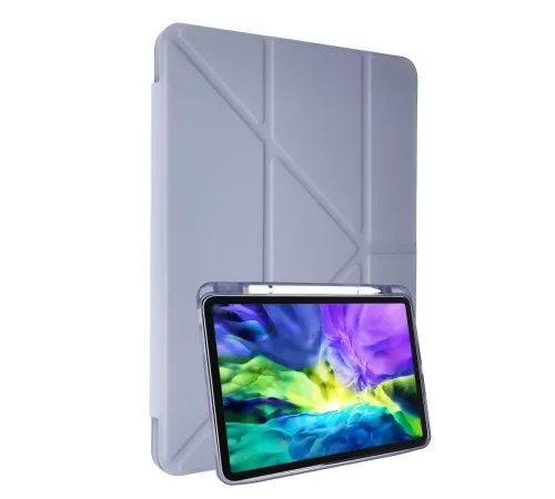 Apple iPad Air 4 10.9 Kılıf Kalemlikli Mars Tablet Kılıfı - Lila