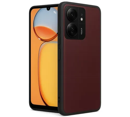 Xiaomi Redmi 13C Kılıf Aras Deri Kapak - Bordo