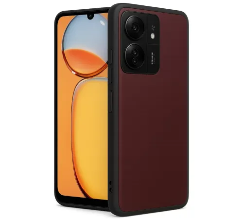 Xiaomi Redmi 13C Kılıf Aras Deri Kapak - Bordo