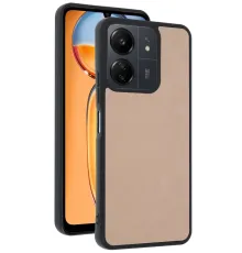 Xiaomi Redmi 13C Kılıf Aras Deri Kapak - Pudra