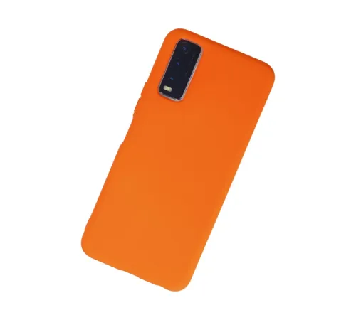 Vivo Y11S Kılıf Nano içi Kadife Silikon - Turuncu