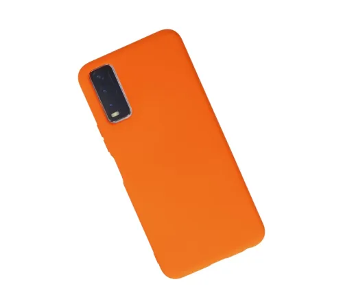 Vivo Y11S Kılıf Nano içi Kadife Silikon - Turuncu