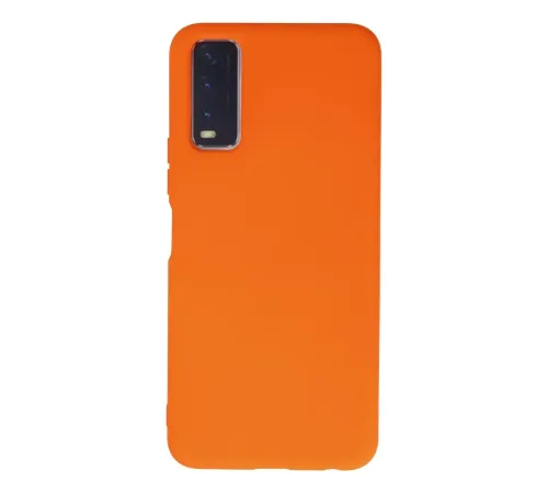 Vivo Y11S Kılıf Nano içi Kadife Silikon - Turuncu