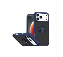 Apple iPhone 17 Pro Montreal Yüzüklü Silikon Kapak - Lacivert