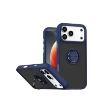 Apple iPhone 17 Pro Montreal Yüzüklü Silikon Kapak - Lacivert