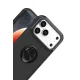 Apple iPhone 17 Pro Montreal Yüzüklü Silikon Kapak - Siyah