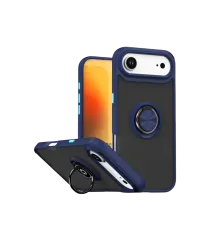Apple iPhone 17 Air Montreal Yüzüklü Silikon Kapak - Lacivert