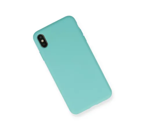 Apple iPhone XS Max Kılıf Nano içi Kadife Silikon - Turkuaz