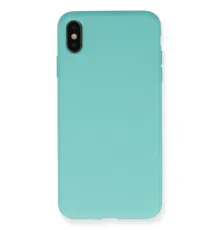 Apple iPhone XS Max Kılıf Nano içi Kadife Silikon - Turkuaz