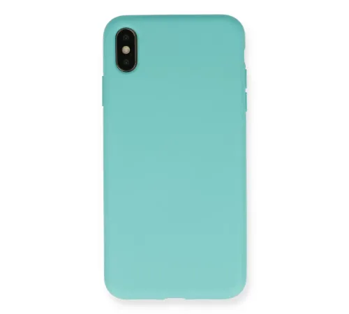 Apple iPhone XS Max Kılıf Nano içi Kadife Silikon - Turkuaz
