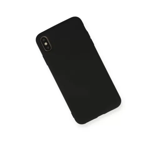 Apple iPhone XS Max Kılıf Nano içi Kadife Silikon - Siyah