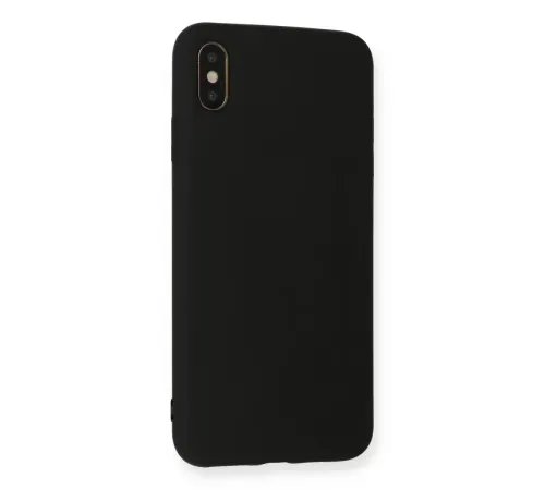 Apple iPhone XS Max Kılıf Nano içi Kadife Silikon - Siyah