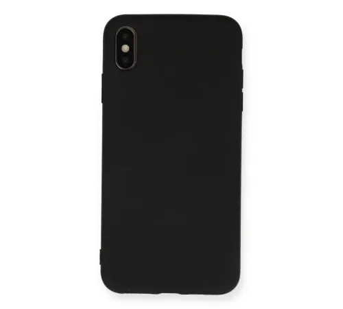 Apple iPhone XS Max Kılıf Nano içi Kadife Silikon - Siyah
