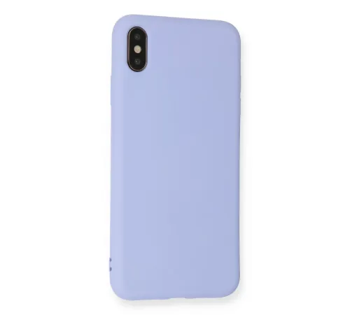 Apple iPhone XS Max Kılıf Nano içi Kadife Silikon - Lila