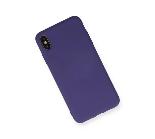 Apple iPhone XS Max Kılıf Nano içi Kadife Silikon - Mor