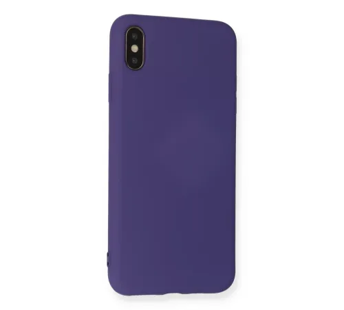 Apple iPhone XS Max Kılıf Nano içi Kadife Silikon - Mor