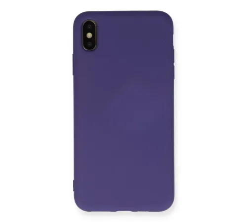 Apple iPhone XS Max Kılıf Nano içi Kadife Silikon - Mor